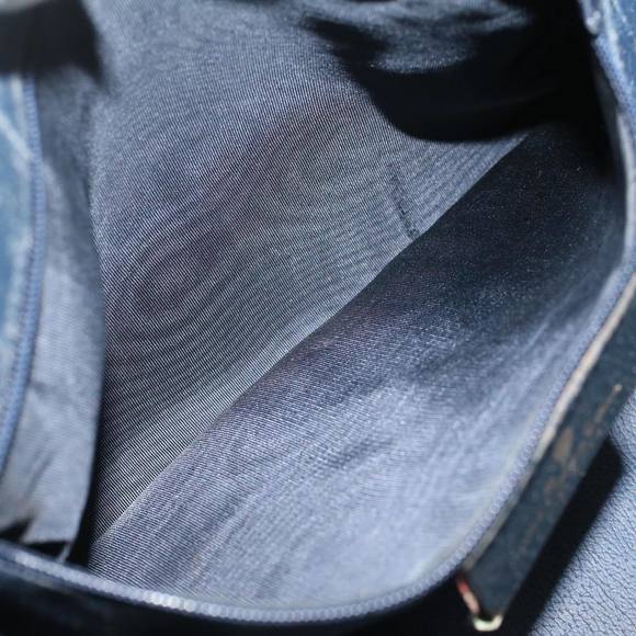 GUCCI GG Canvas Sherry Line Boston Bag PVC Leather Gray Red Navy Auth yk8527 - Picture 11 of 16